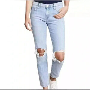 Current/Elliott The Fling Jeans Nova Destroy with High Cuff Women's Size 24
